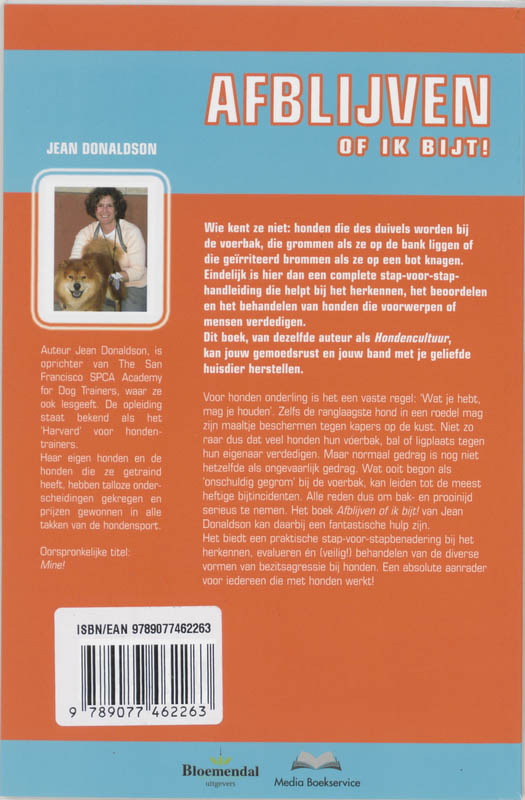 Achterkant van Afblijven of ik bijt