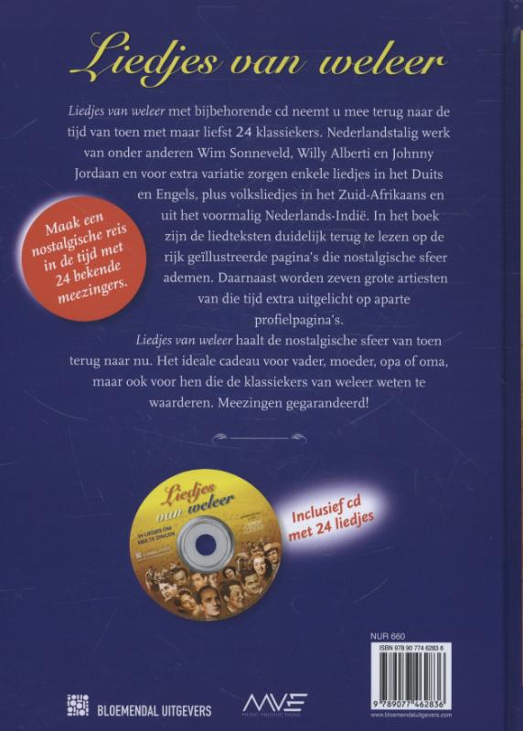 Achterkant van Liedjes van weleer