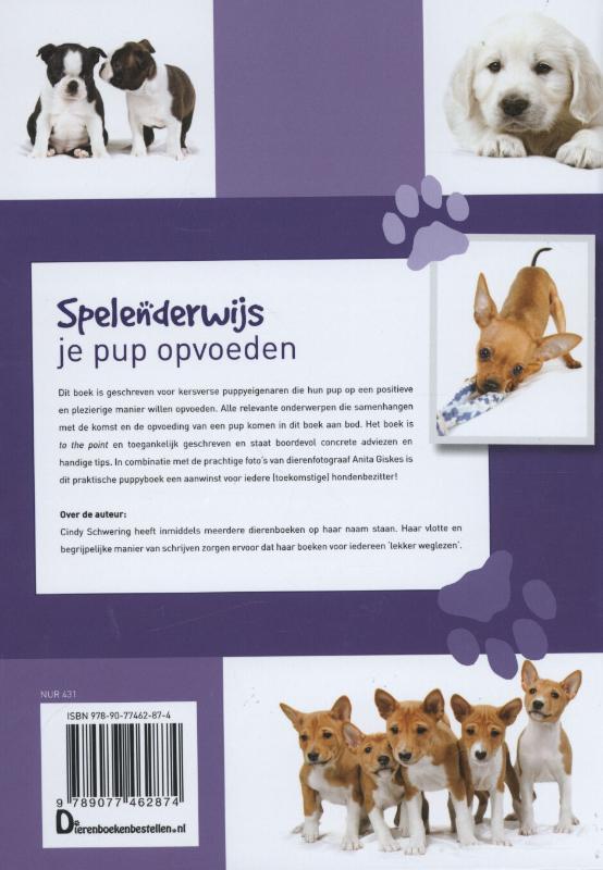 Achterkant van Spelenderwijs je pup opvoeden