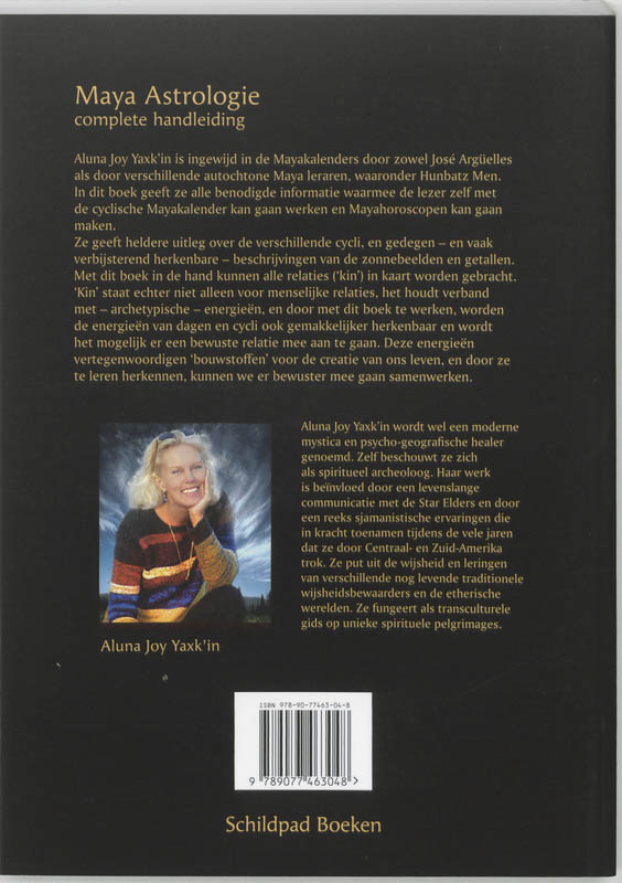 Achterkant van Maya Astrologie