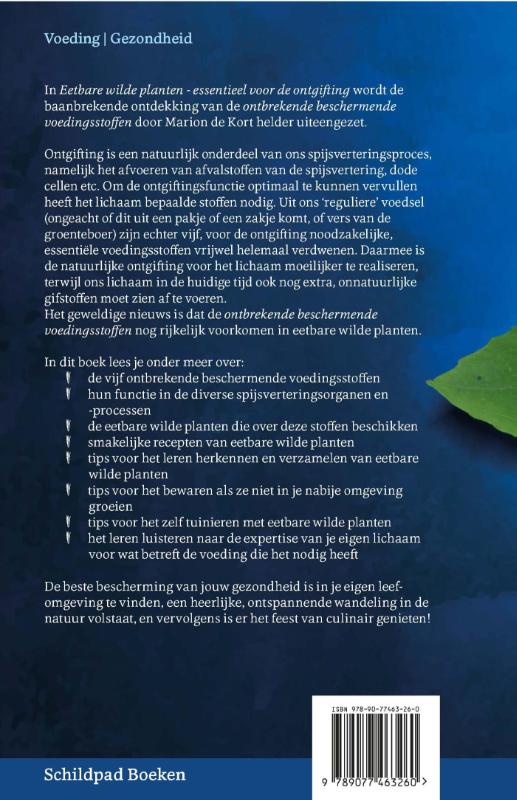 Achterkant van Eetbare wilde planten