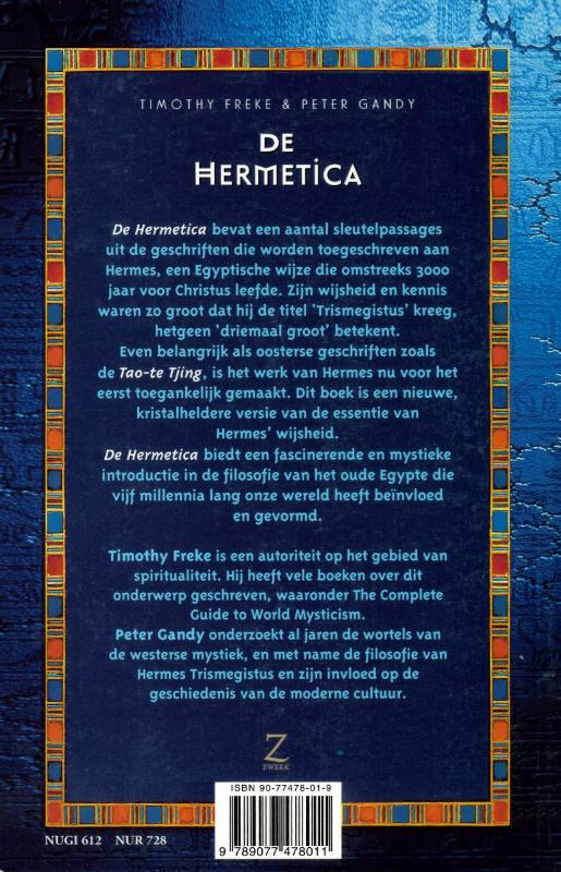 Achterkant van De Hermetica