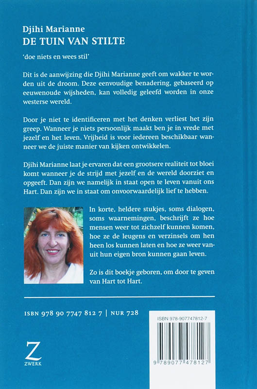 Achterkant van De tuin van stilte