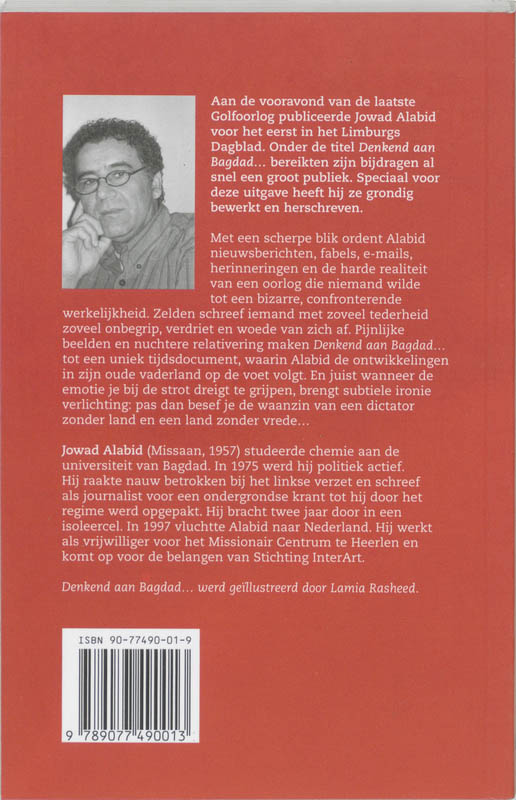 Achterkant van Denkend aan Bagdad...