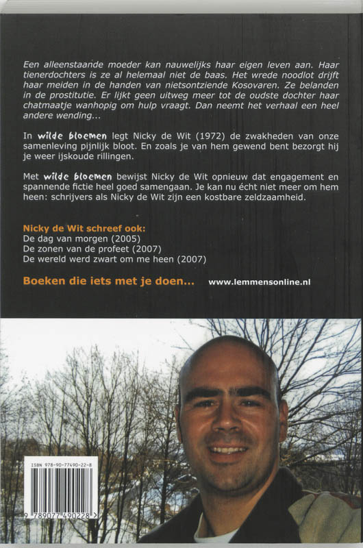 Achterkant van Wilde bloemen