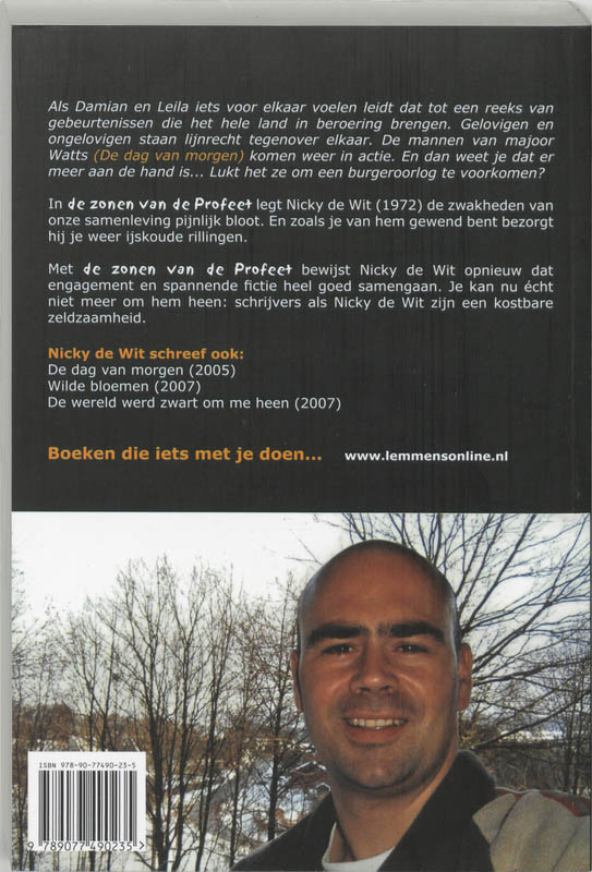 Achterkant van De zonen van de profeet