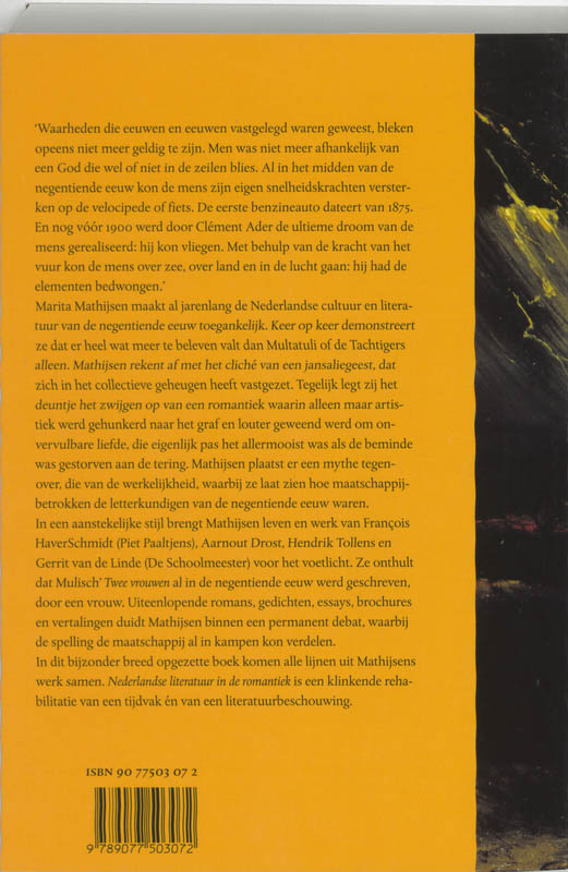 Achterkant van Nederlandse literatuur in de romantiek 1820-1880