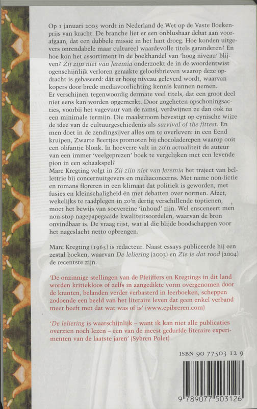Achterkant van Zij zijn niet van Jeremia