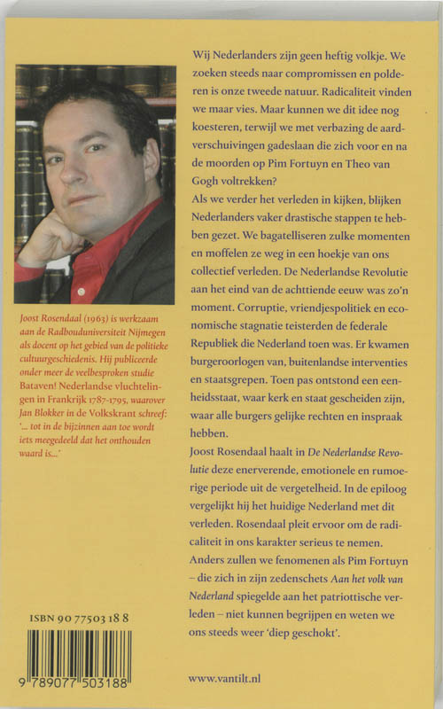 Achterkant van De Nederlandse Revolutie