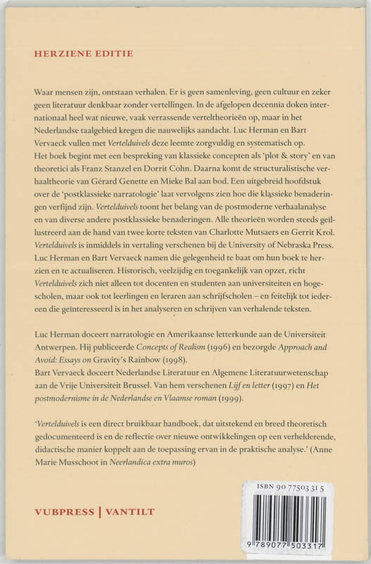 Achterkant van Vertelduivels