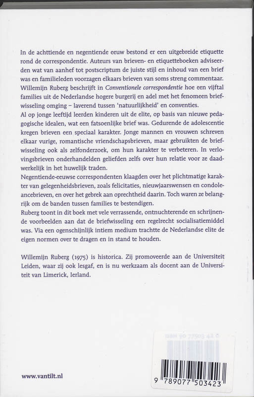 Achterkant van Conventionele correspondentie