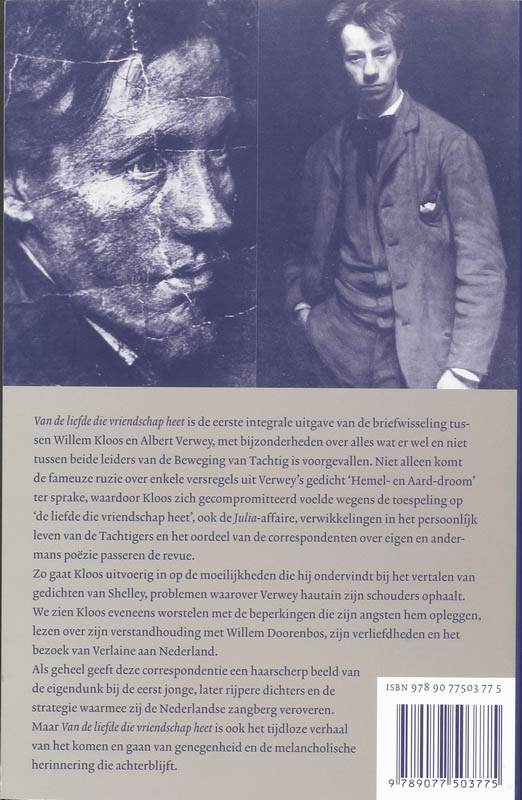 Achterkant van Van de liefde die vriendschap heet