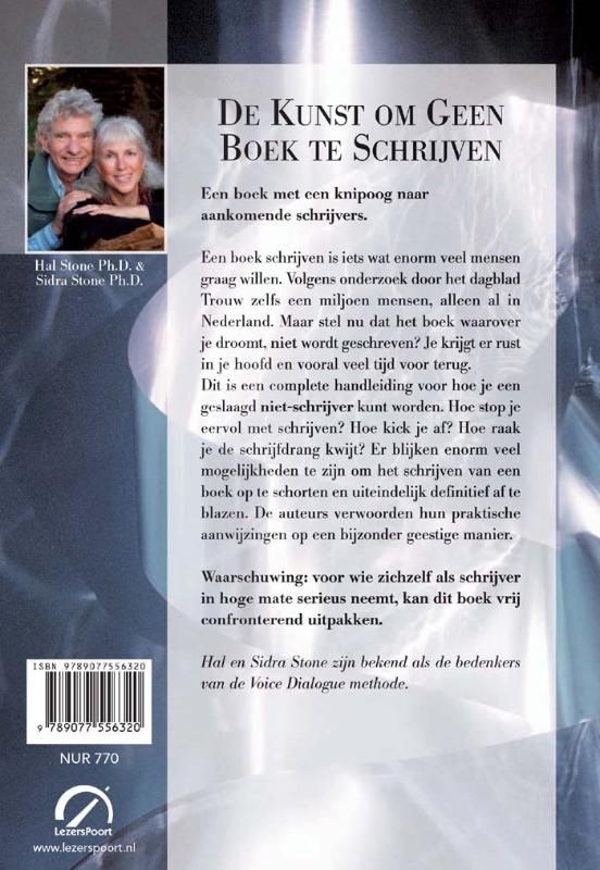 Achterkant van De kunst om geen boek te schrijven