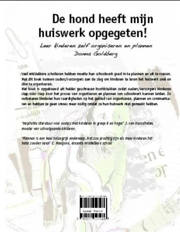 Achterkant van De hond heeft mijn huiswerk opgegeten!
