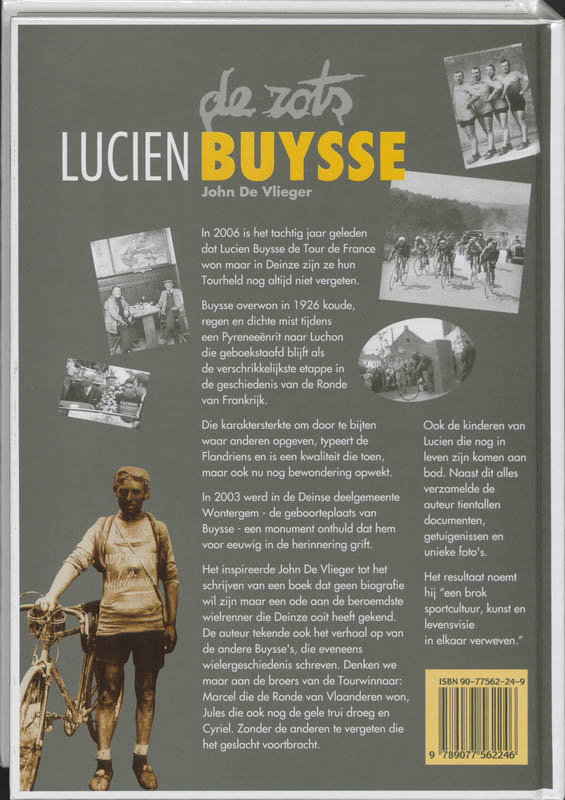 Achterkant van Lucien Buysse, de rots