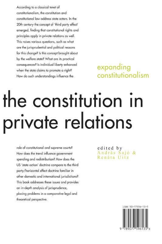 Achterkant van The constitution in private relations