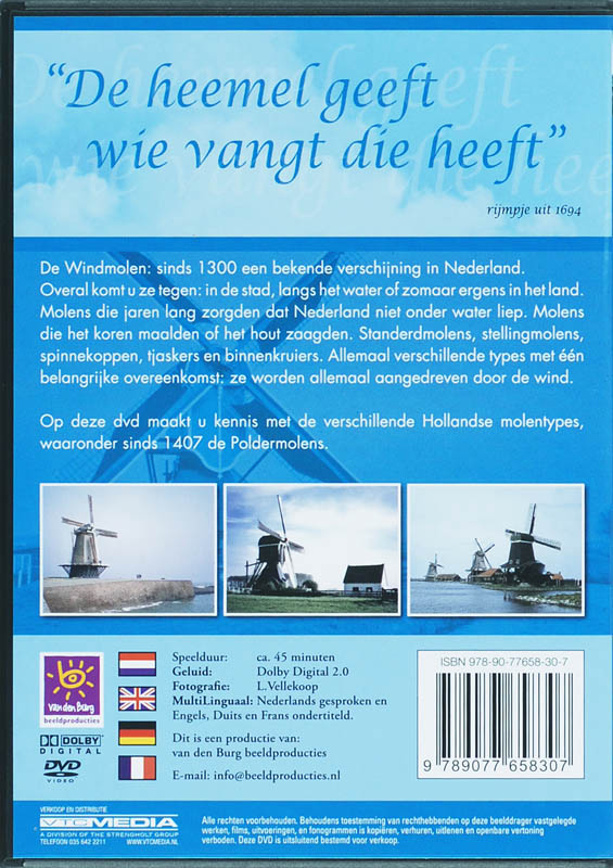 Achterkant van Holland Molenland
