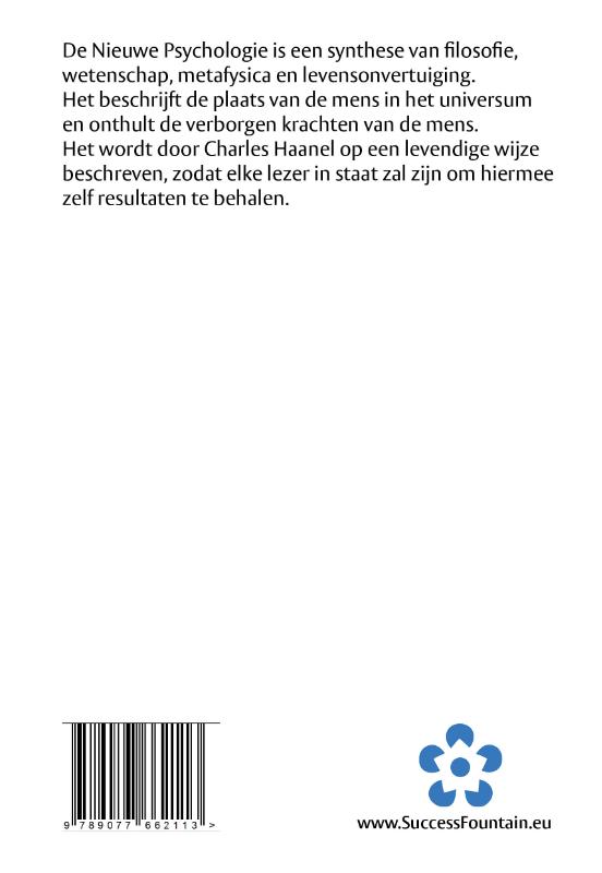 Achterkant van De nieuwe psychologie