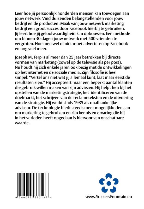 Achterkant van Gebruik Facebook om snel een team op te bouwen in netwerk marketing