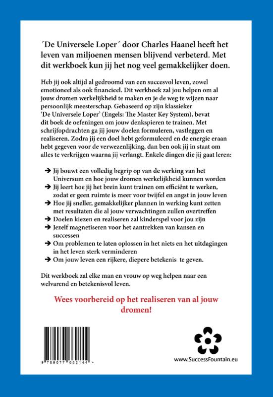 Achterkant van Werkboek de universele loper