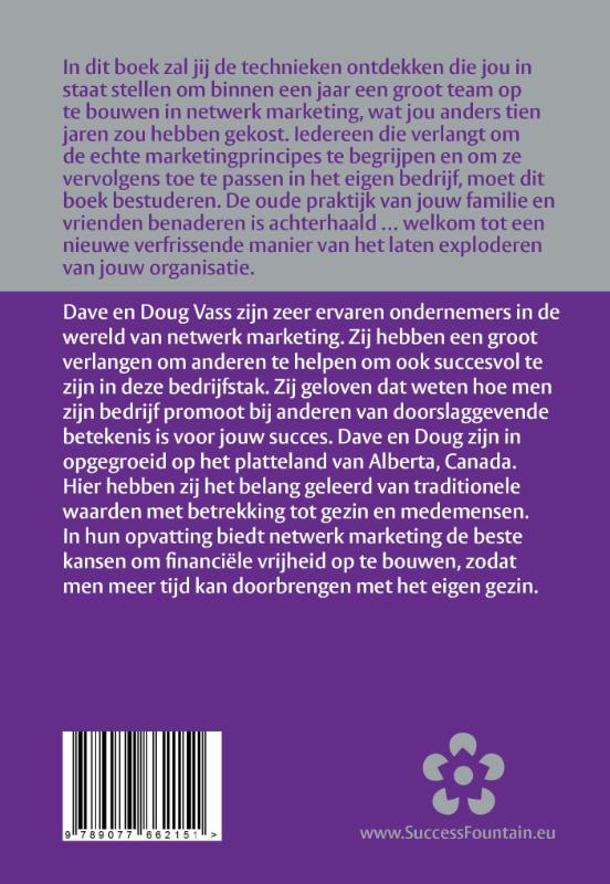 Achterkant van Revolutionaire strategieen voor netwerk marketing in het internettijdperk