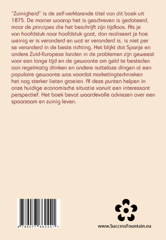 Achterkant van Zuinigheid