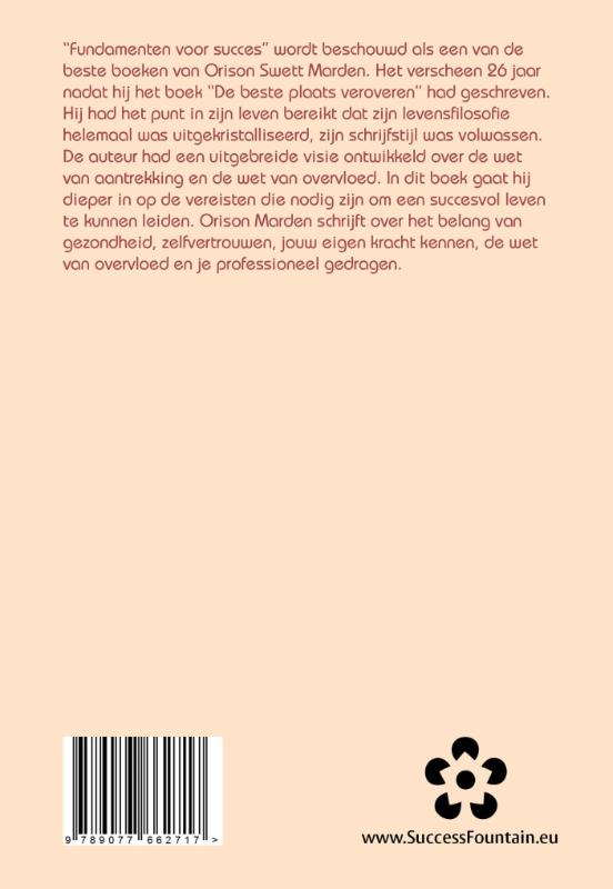 Achterkant van Fundamenten voor succes