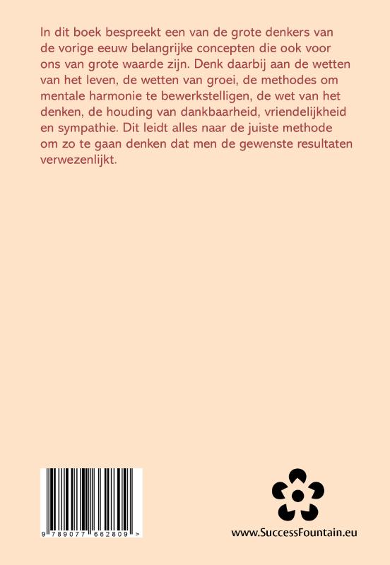 Achterkant van Denken voor resultaat