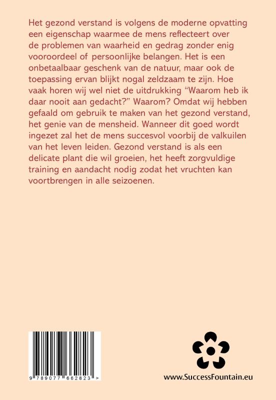 Achterkant van Gezond verstand: Hoe je het kan gebruiken