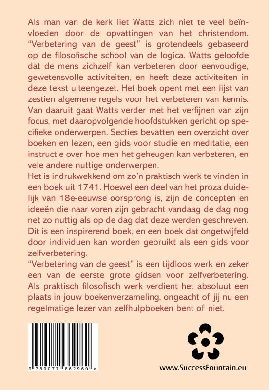 Achterkant van De verbetering van de geest