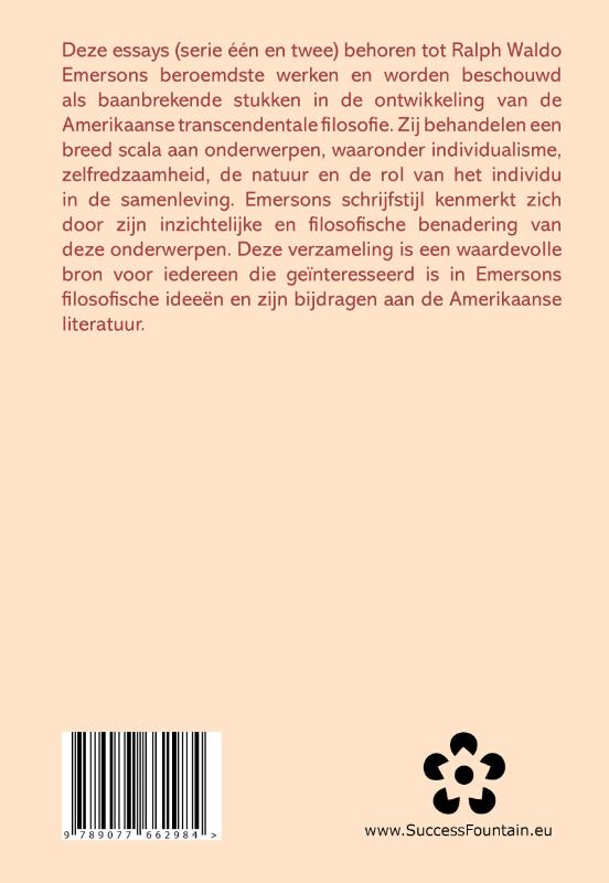 Achterkant van Essays