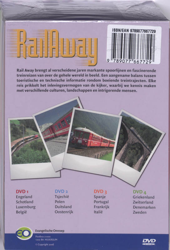 Achterkant van Rail Away Europa box