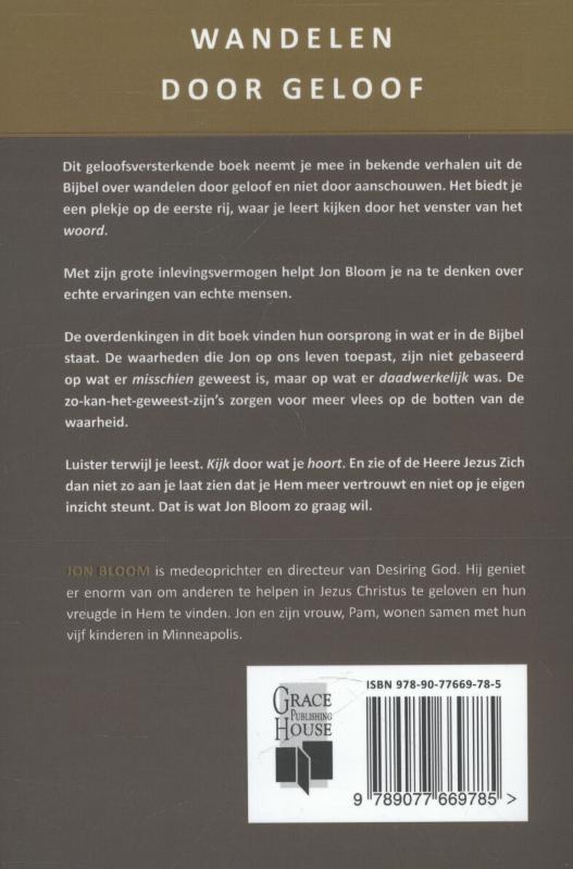 Achterkant van Wandelen door geloof