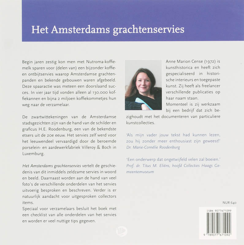 Achterkant van Het Amsterdams grachtenservies