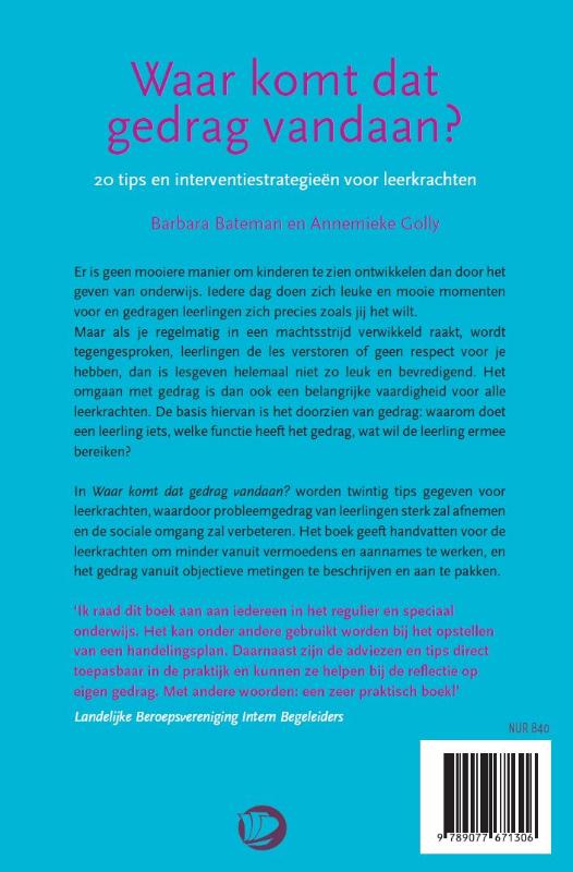 Achterkant van Waar komt dat gedrag vandaan?