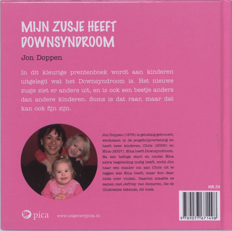 Achterkant van Mijn zusje heeft Downsyndroom