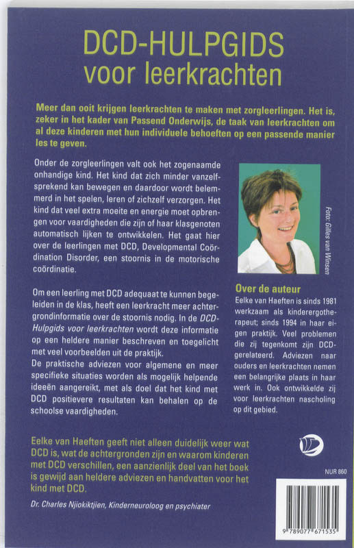 Achterkant van DCD-Hulpgids voor leerkrachten