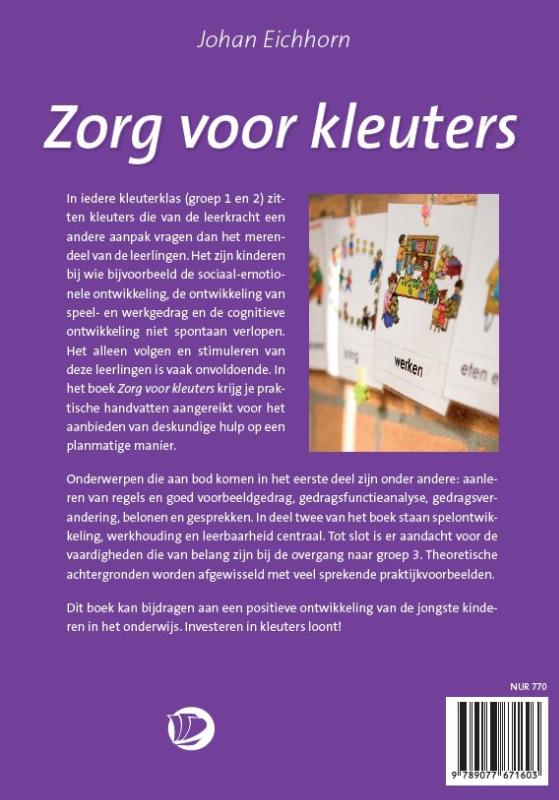Achterkant van Zorg voor kleuters
