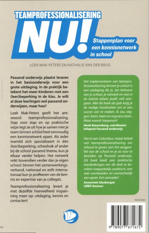 Achterkant van Teamprofessionalisering nu!