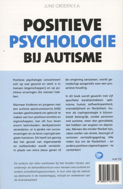 Achterkant van Positieve psychologie bij autisme