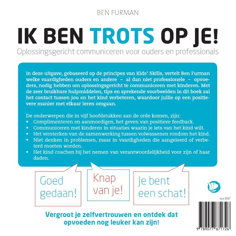 Achterkant van Ik ben trots op je!