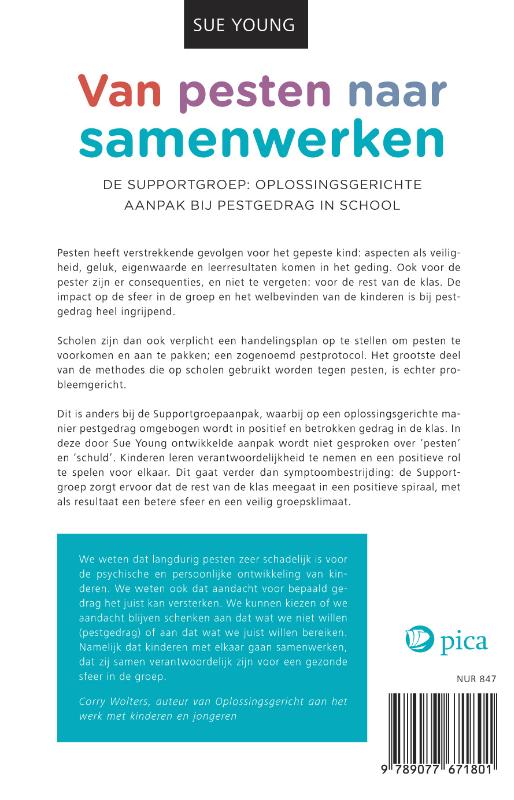 Achterkant van Van pesten naar samenwerken