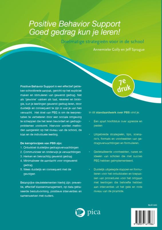Achterkant van Positive behavior support - goed gedrag kun je leren