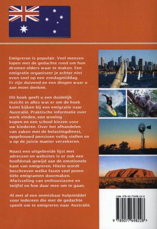 Achterkant van Emigreren naar Australie