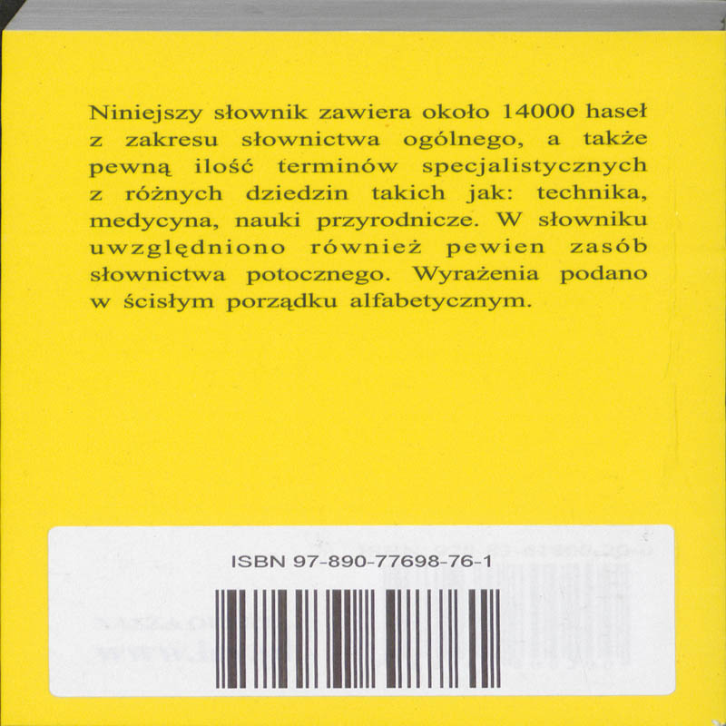 Achterkant van Polsko-Niderlandzki Niderlandzki-Polski