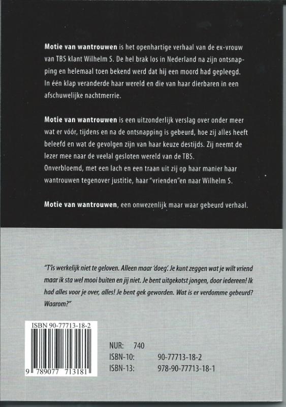 Achterkant van Motie van wantrouwen