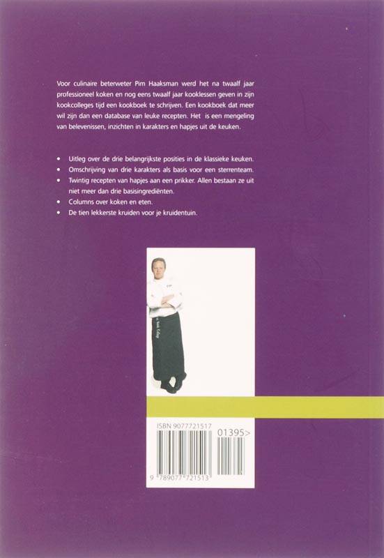 Achterkant van Wat ben jij voor een kok