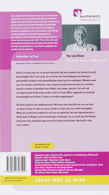 Achterkant van Vlucht voor het vuur 4 CD's