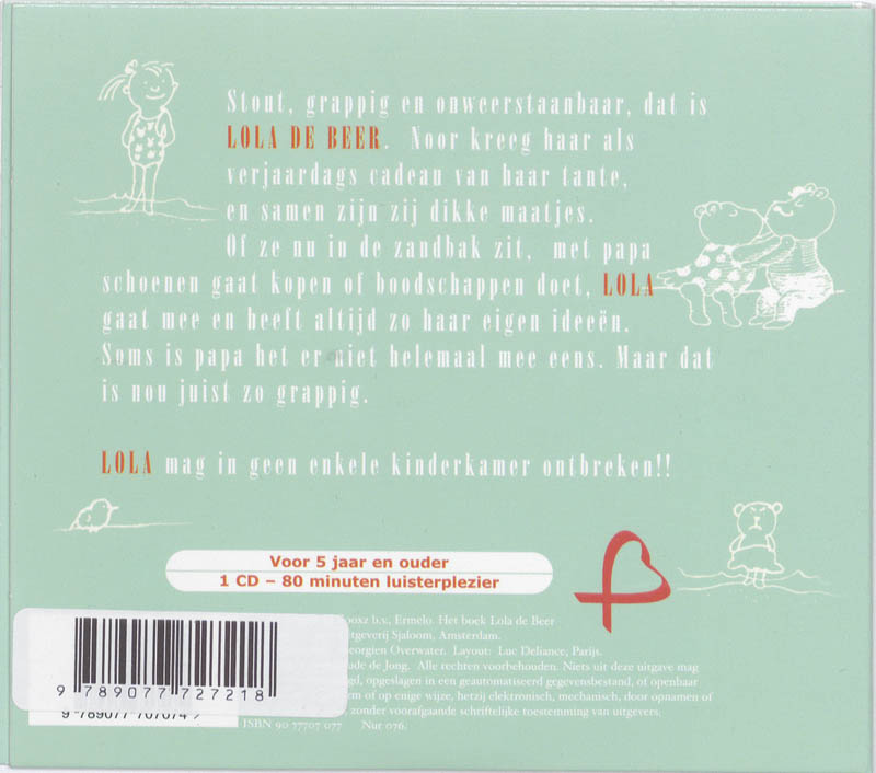 Achterkant van Lola de Beer