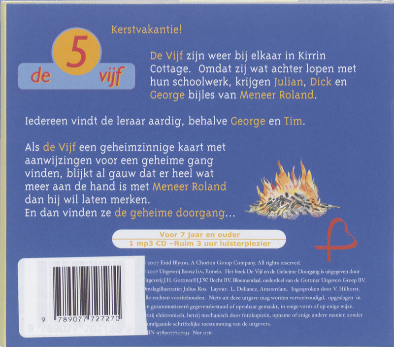 Achterkant van De vijf en de Geheime Doorgang